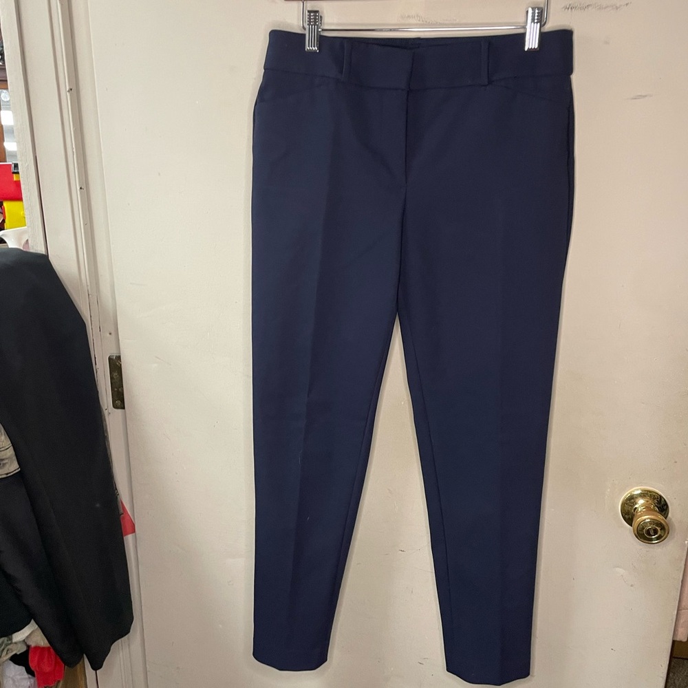 Loft Marisa skinny size 6 navy blue casual dress slacks